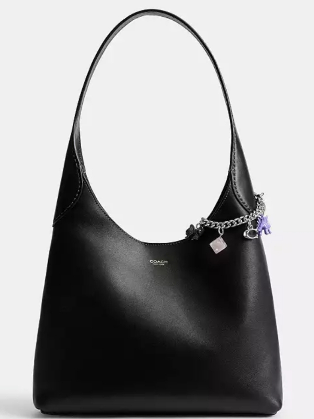 Coach Motif Chain Bag Charm In Silvertoned Hardware - Picture 4 of 13